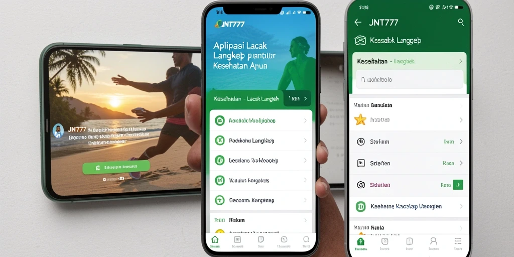 Tampilan antarmuka Lacak Langkah JNT777 yang intuitif dan menarik.