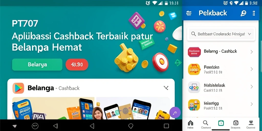 Tampilan antarmuka PT707 yang menawan dengan fitur Cashback.