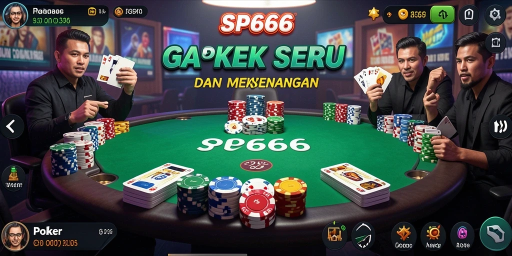 Antarmuka SP666 yang menarik untuk permainan Poker.