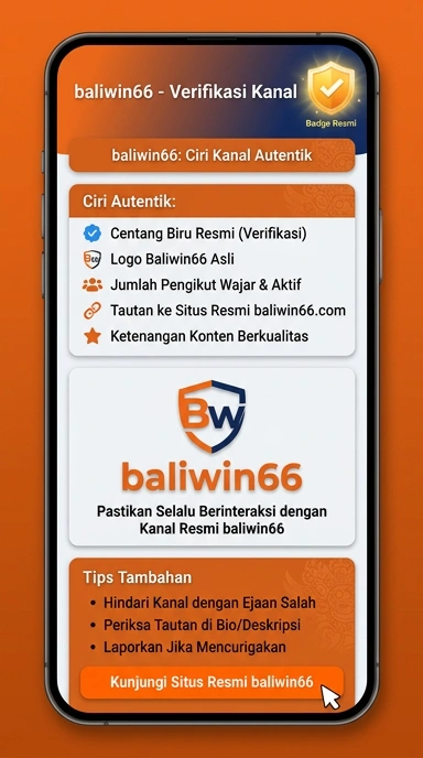 Tampilan kanal resmi baliwin66